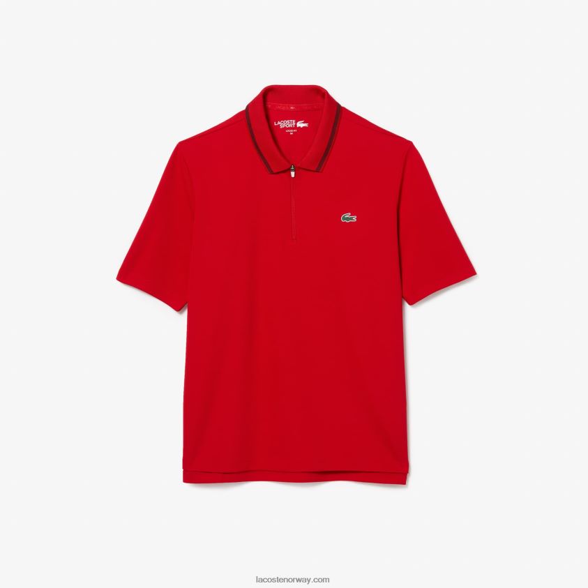 Lacoste sport golfpolo med glidelåskrage 4J4X0T2465 rød bordeaux z50 kvinner