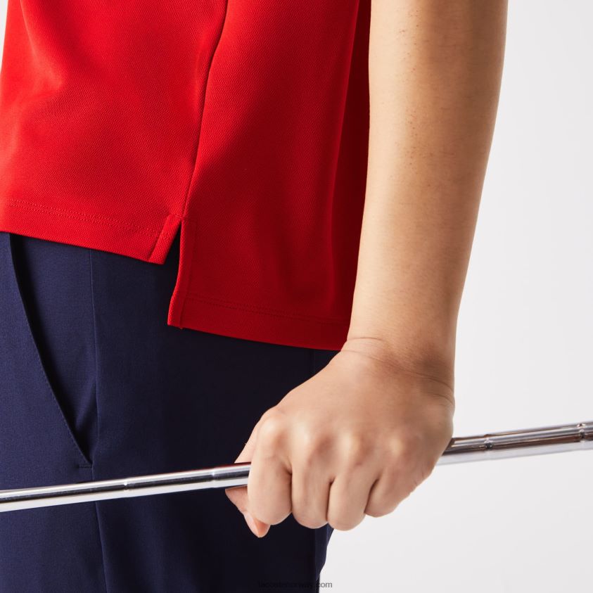 Lacoste sport golfpolo med glidelåskrage 4J4X0T2465 rød bordeaux z50 kvinner