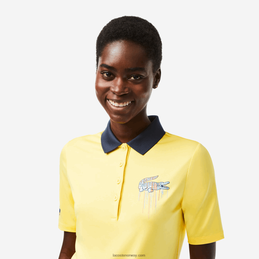 Lacoste sport miami open edition polo 4J4X0T2373 gul 107 kvinner
