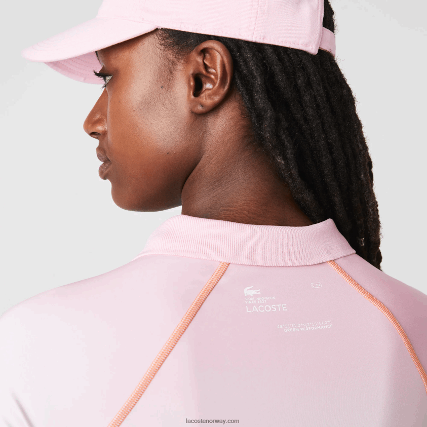 Lacoste sport sommerpakke kort gradient og stretch polo 4J4X0T2499 rosa hvit oransje dfk kvinner