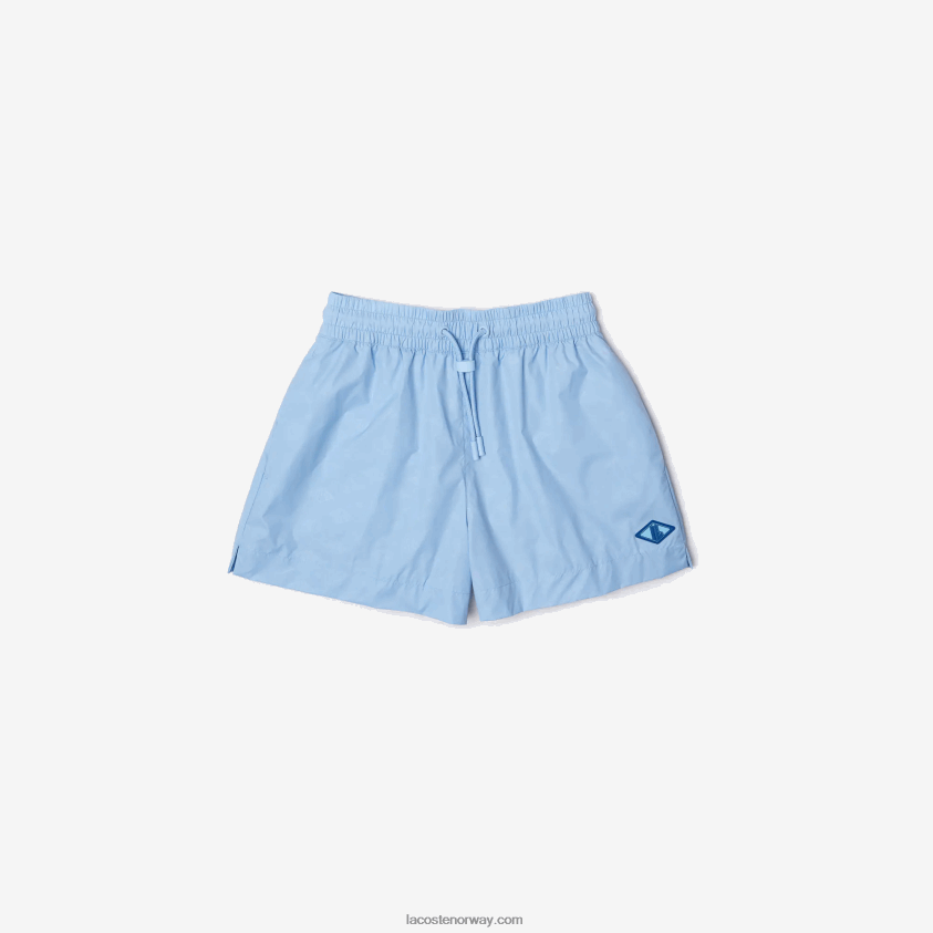 Lacoste shorts med monogramtrykk 4J4X0T2458 blå hbp kvinner