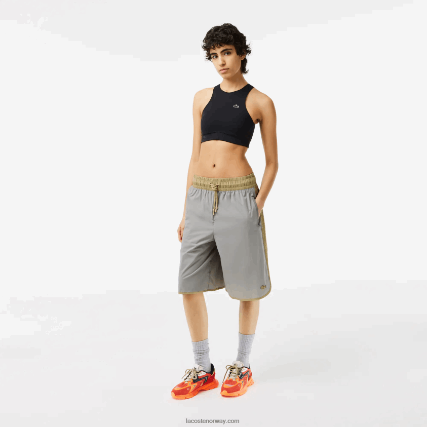 Lacoste tofarget bermudashorts 4J4X0T2451 grå beige 7mt kvinner