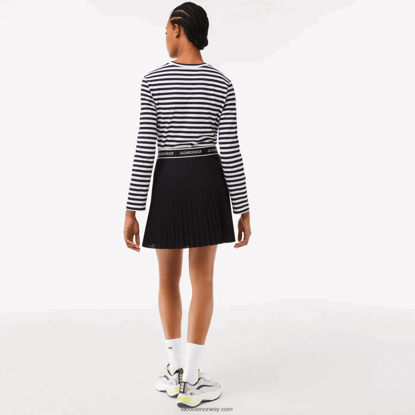 Lacoste elastisk midje plissert skjørt 4J4X0T2352 svart 031 kvinner