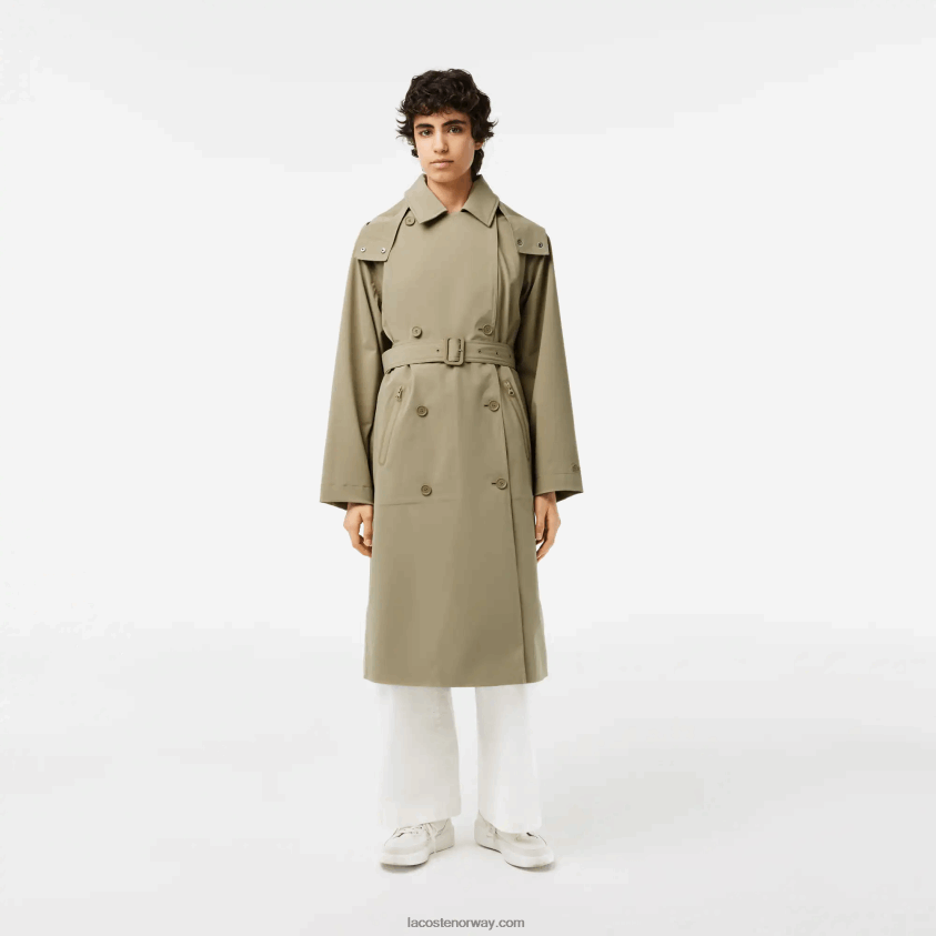 Lacoste overdimensjonert trenchcoat 4J4X0T2434 beige cb8 kvinner