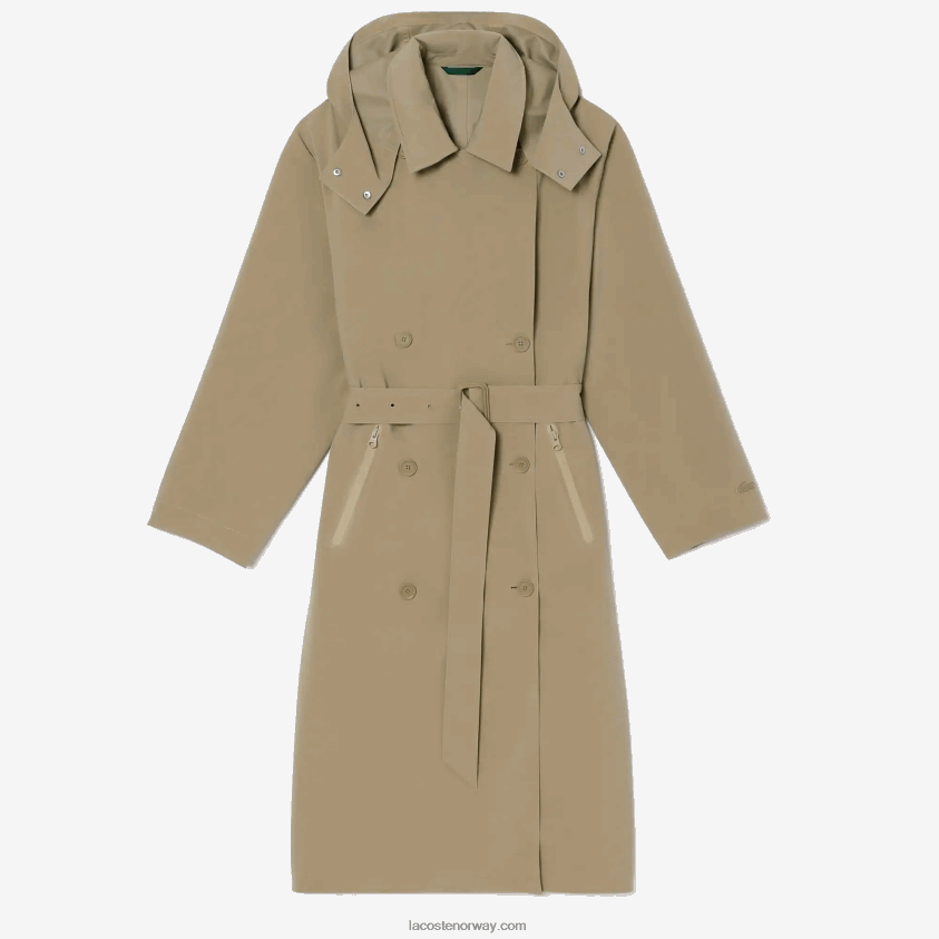 Lacoste overdimensjonert trenchcoat 4J4X0T2434 beige cb8 kvinner