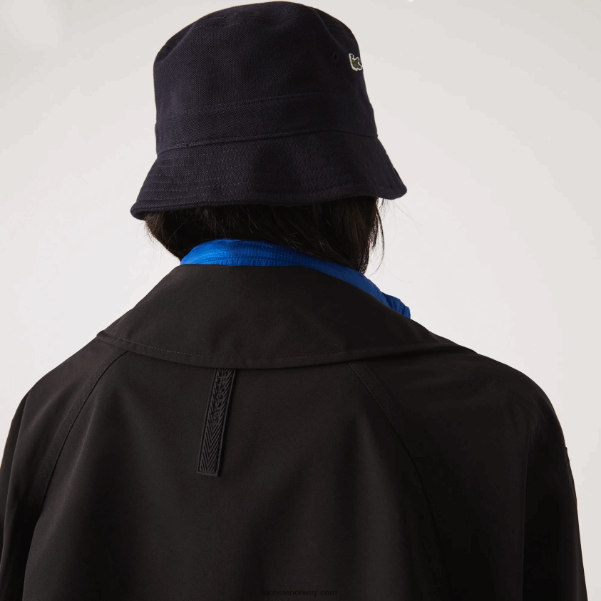 Lacoste overdimensjonert trenchcoat 4J4X0T2435 svart 031 kvinner