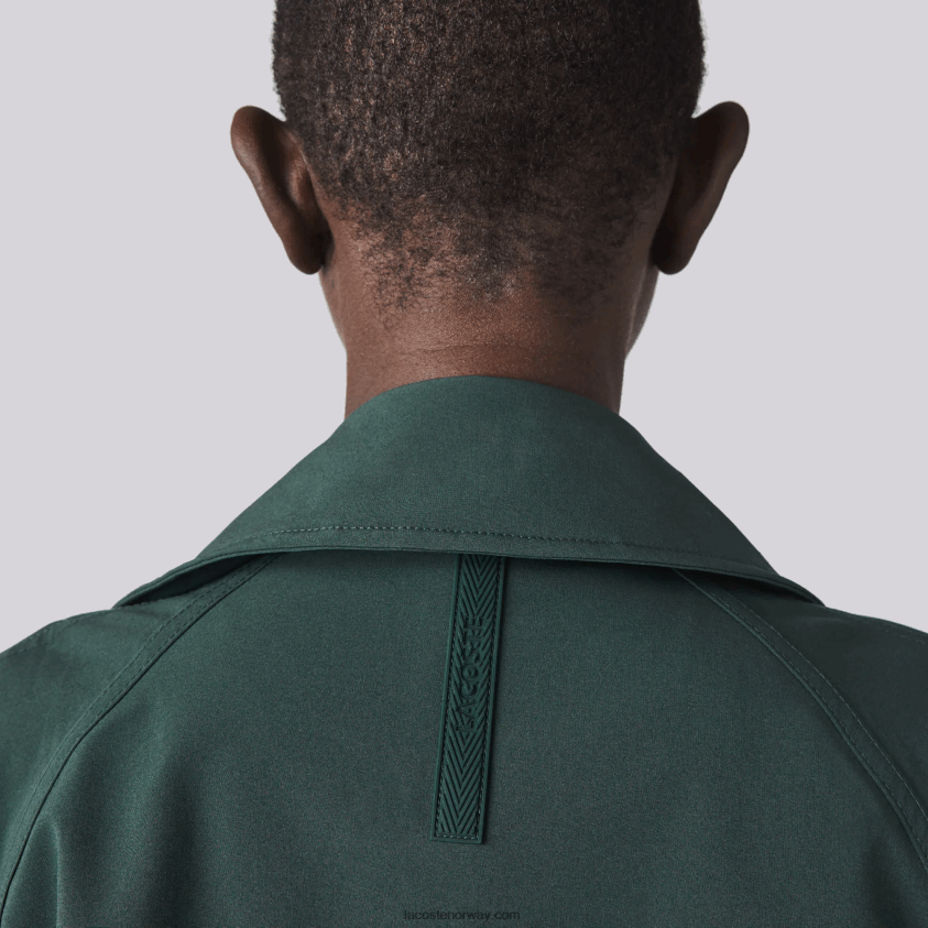 Lacoste overdimensjonert trenchcoat 4J4X0T2436 grønn r89 kvinner