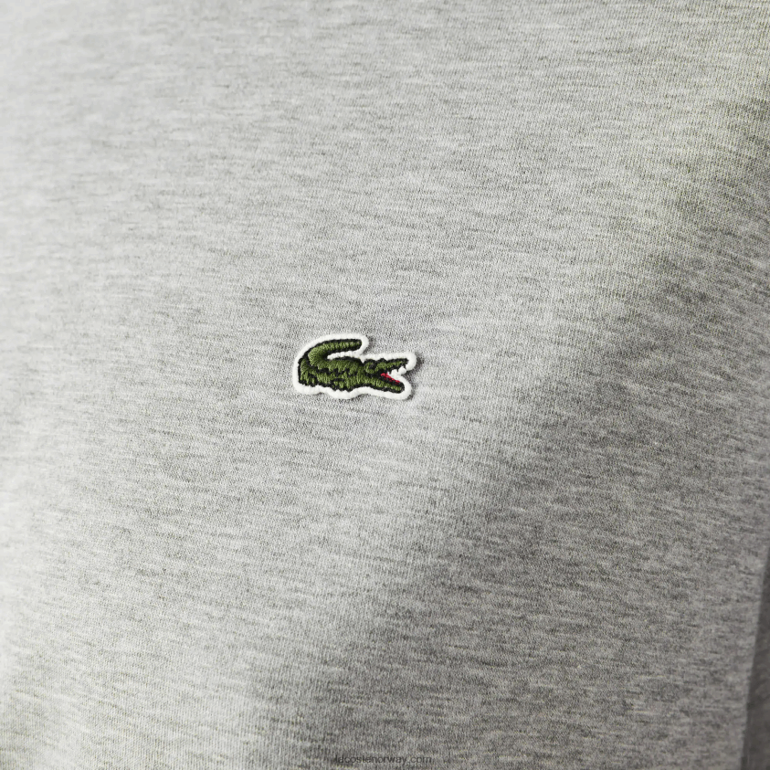 Lacoste t-skjorte i premium bomull med rund hals 4J4X0T2591 grå kine cca kvinner