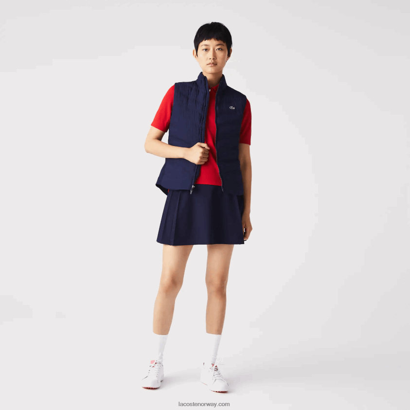 Lacoste sport vattert golfvest 4J4X0T2630 marineblå 423 kvinner