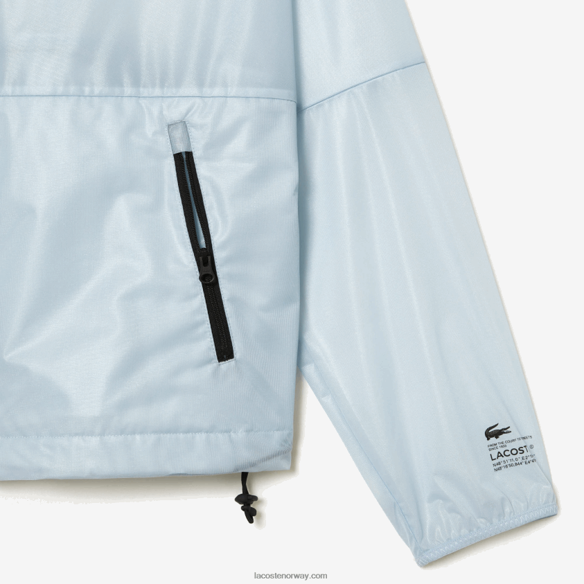 Lacoste gjennomsiktig vindjakke 4J4X0T2433 blå fye kvinner