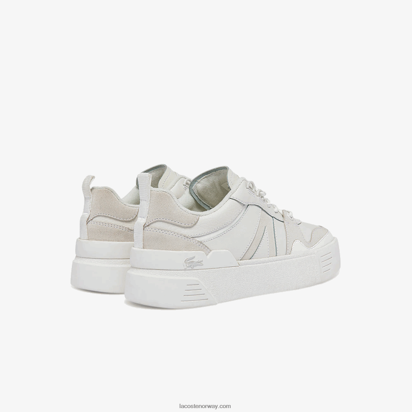 Lacoste l002 skinn joggesko 4J4X0T2708 hvit 21g kvinner