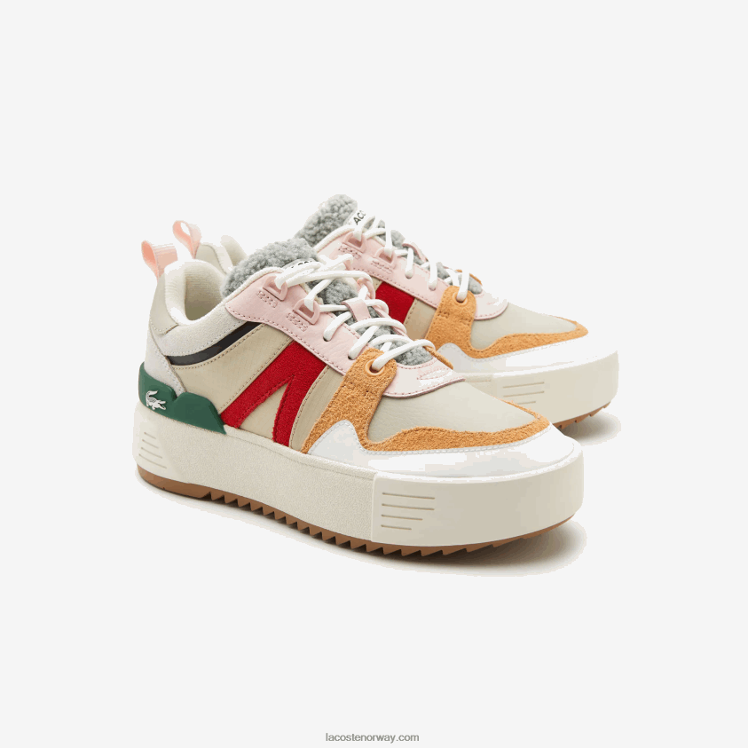 Lacoste l002 vinter utendørs sko i skinn 4J4X0T2727 grå grønn 1s4 kvinner