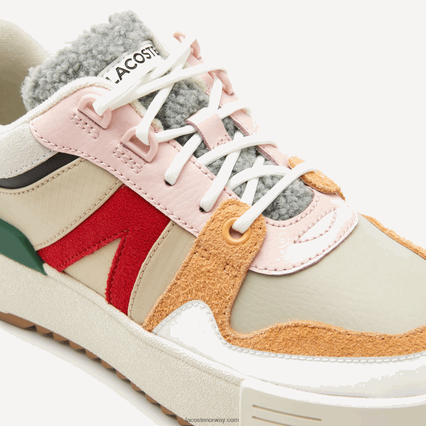 Lacoste l002 vinter utendørs sko i skinn 4J4X0T2727 grå grønn 1s4 kvinner