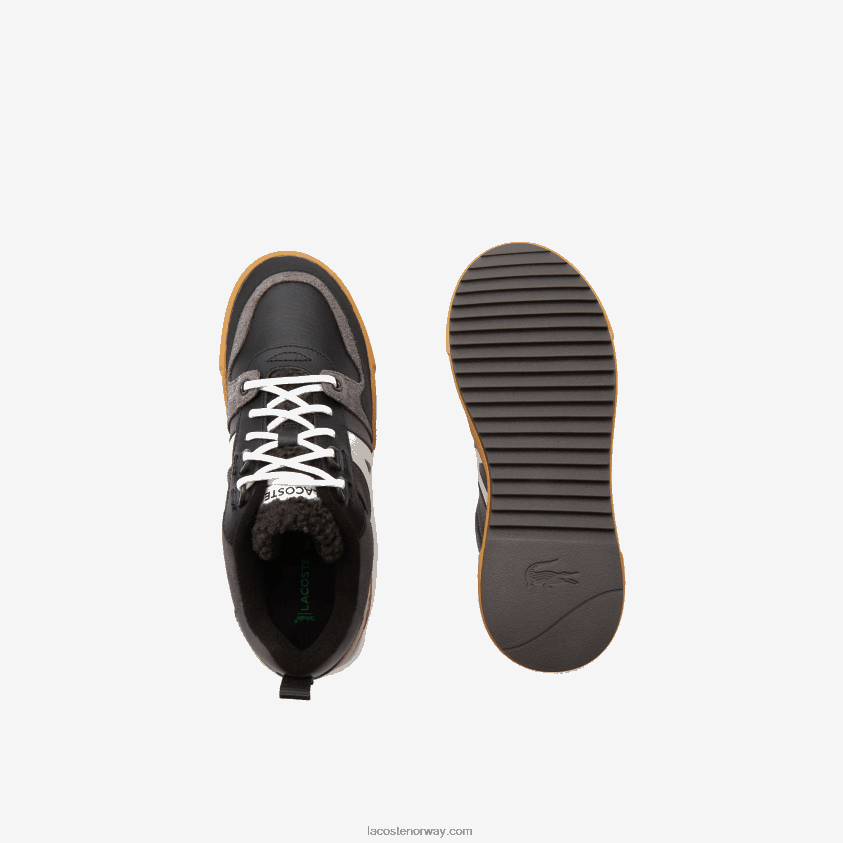 Lacoste l002 vinter utendørs sko i skinn 4J4X0T2728 svart rosa 1j1 kvinner