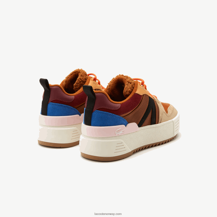Lacoste l002 vinter utendørs sko i skinn 4J4X0T2729 brun rosa 7e1 kvinner