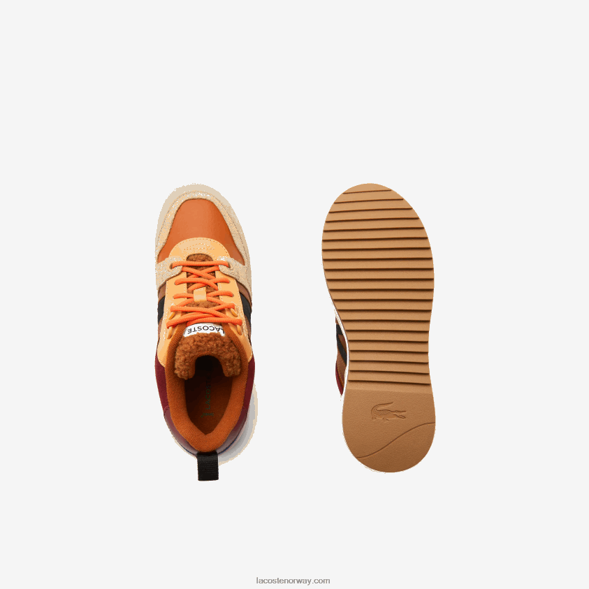 Lacoste l002 vinter utendørs sko i skinn 4J4X0T2729 brun rosa 7e1 kvinner