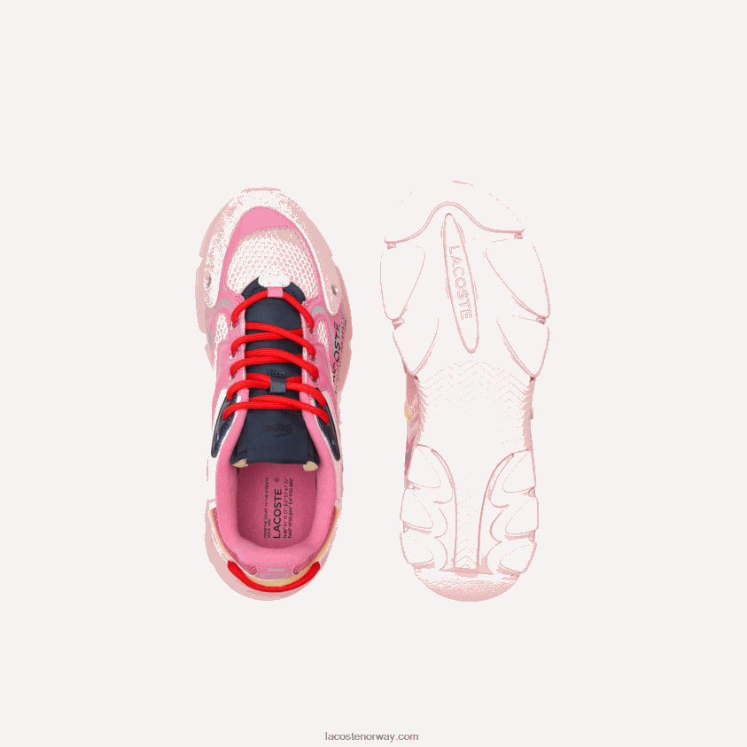 Lacoste l003 neo tekstil joggesko 4J4X0T2677 rosa 13c kvinner