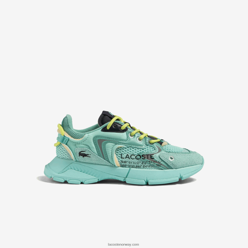 Lacoste l003 neo tekstil joggesko 4J4X0T2679 turkis/marine b22 kvinner