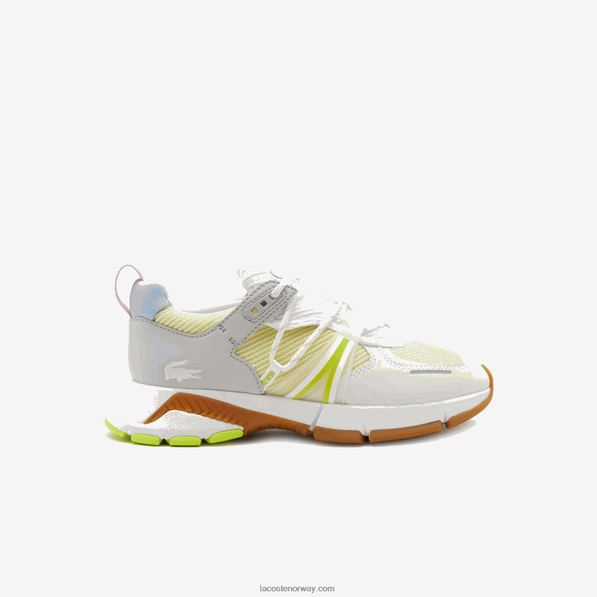 Lacoste l003 tekstil fargeblokk joggesko 4J4X0T2753 hvit/blå 080 kvinner