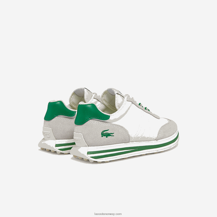 Lacoste l-spinn joggesko i tekstil i gull 4J4X0T2743 hvit/grønn 082 kvinner