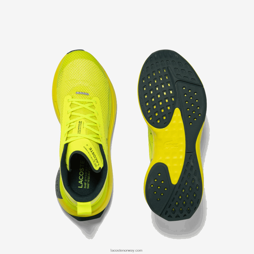 Lacoste run spin evolution tekstil joggesko 4J4X0T2686 gul 2t7 kvinner