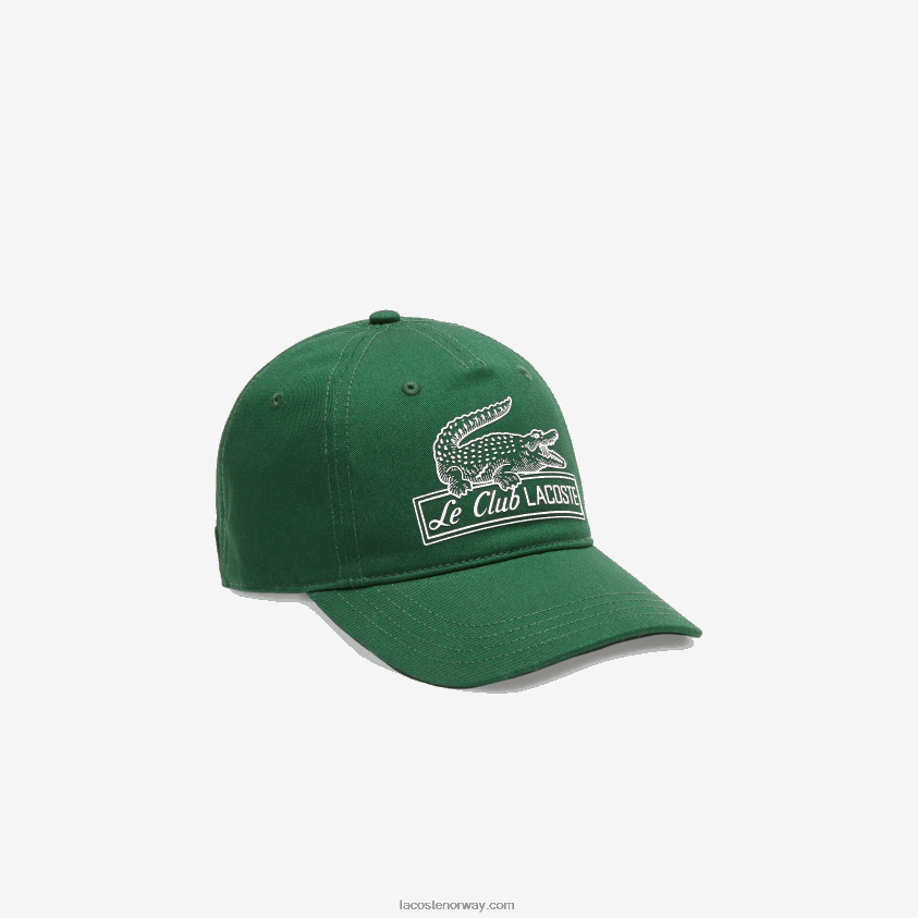 Lacoste vintage caps med krokodilletrykk 4J4X0T2898 grønn 132 kvinner