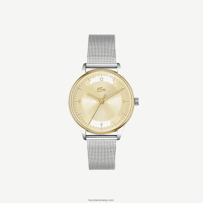 Lacoste club 3 visere - champagne med netting i rustfritt stål 4J4X0T2922 sølv 000 kvinner