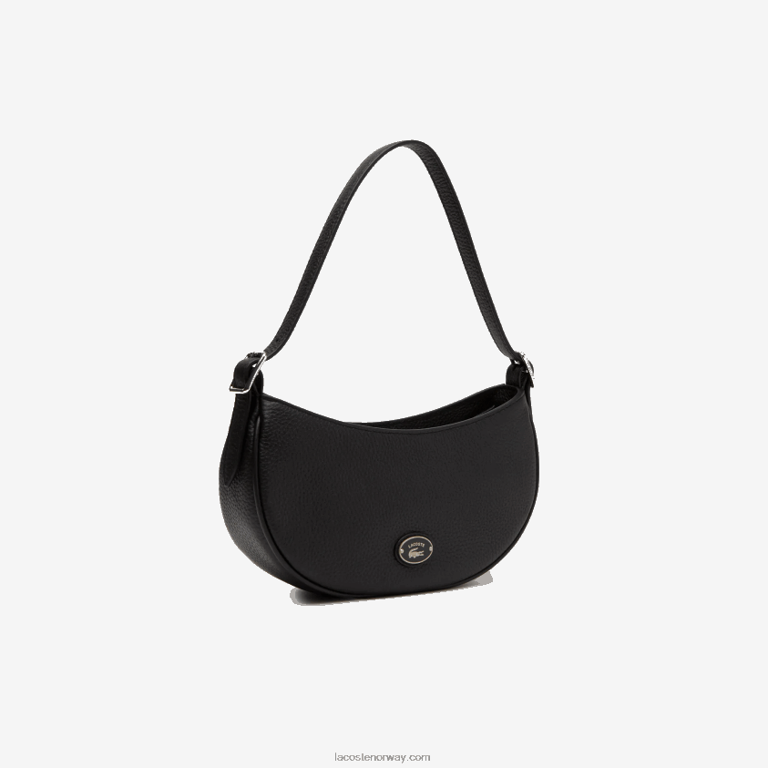 Lacoste Halvmåneveske i skinn i topp 4J4X0T2791 svart 000 kvinner