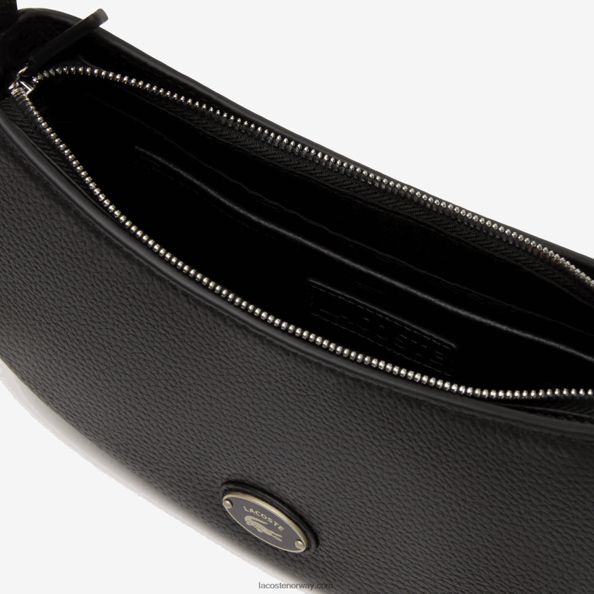 Lacoste Halvmåneveske i skinn i topp 4J4X0T2791 svart 000 kvinner