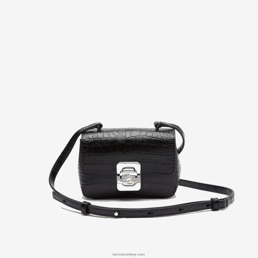 Lacoste crossbody-veske i skinn 4J4X0T2888 svart 000 kvinner