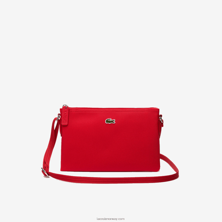 Lacoste l.12.12 konsept flat crossover bag 4J4X0T2771 høyrisiko rød 883 kvinner