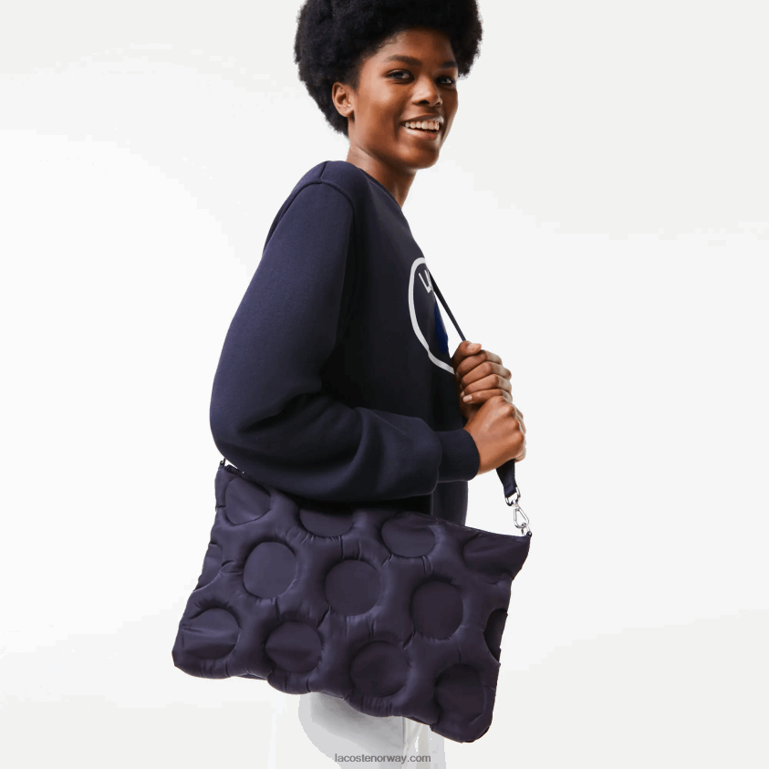 Lacoste polstret crossover-veske med golfballeffekt 4J4X0T2866 abimes l24 kvinner