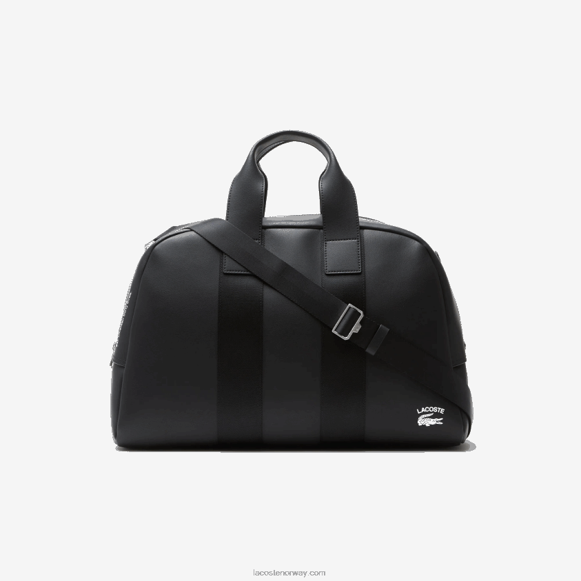 Lacoste smidig helgeveske i skinn 4J4X0T2101 svart 000 kvinner