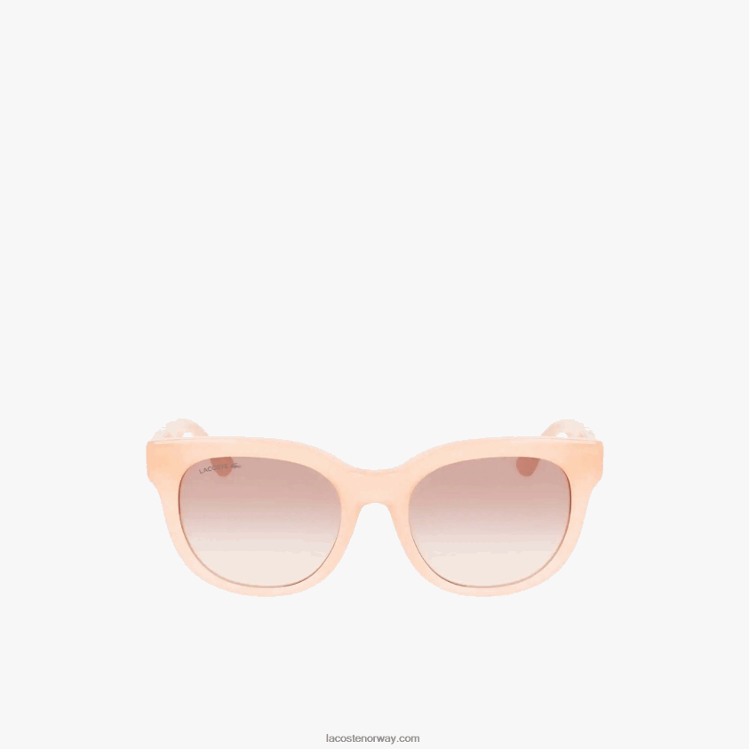 Lacoste ovale acetat-solbriller i krokoskinn 4J4X0T2919 steg 662 kvinner