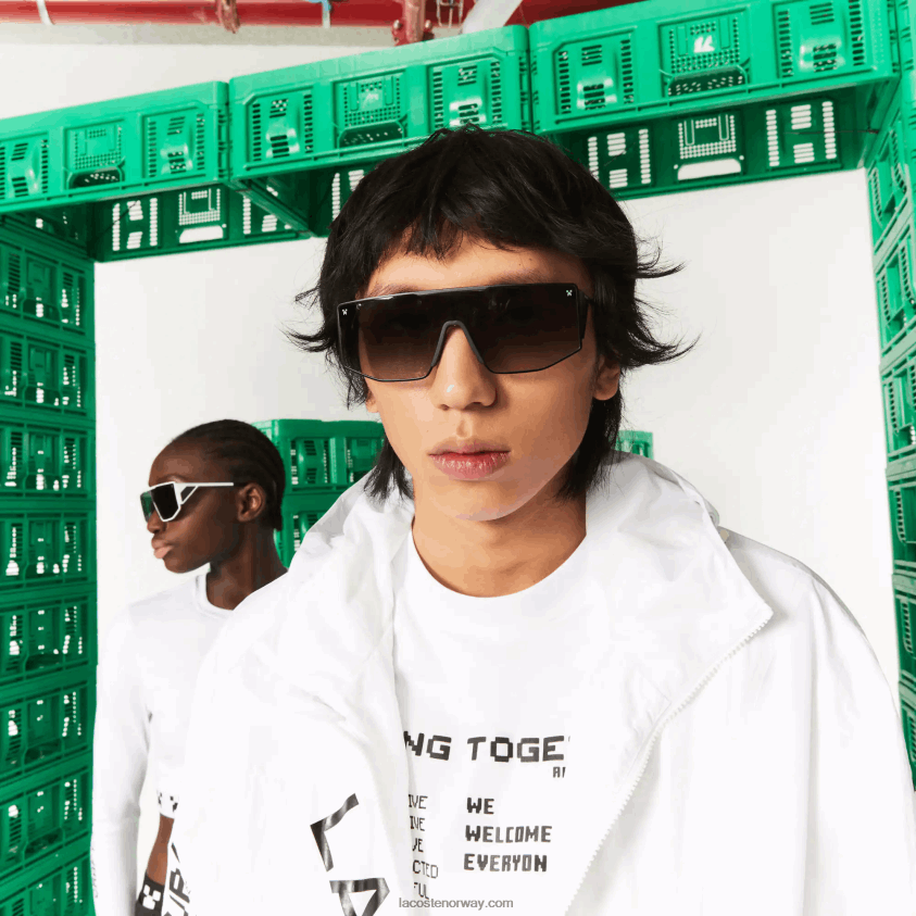 metallskjold lacoste x minecraft solbriller 4J4X0T2260 svart/blå 002 kvinner