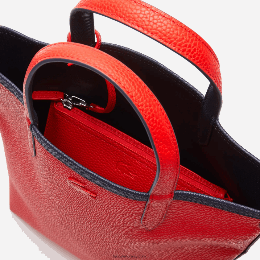 Lacoste anna vendbar belagt lerretsveske 4J4X0T2818 marine 166 rouge 240 b50 kvinner