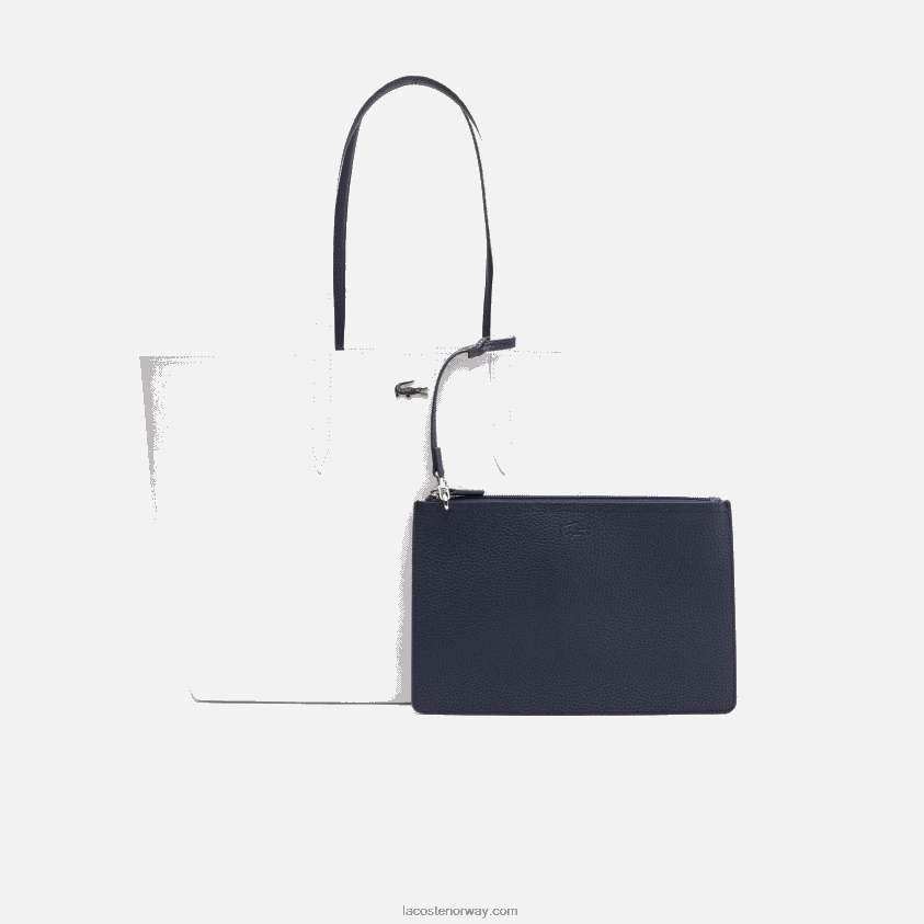 Lacoste anna vendbar tofarget veske 4J4X0T2776 farine blå nuit l44 kvinner