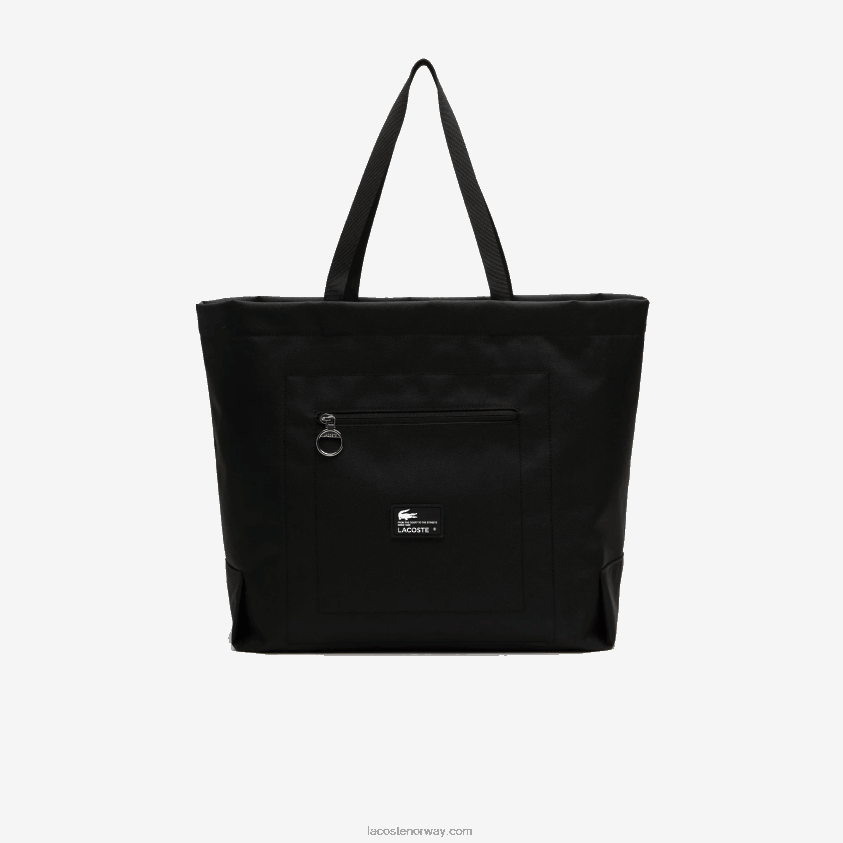 Lacoste oversized veske med kontrastmerke 4J4X0T1947 noir patch l51 kvinner