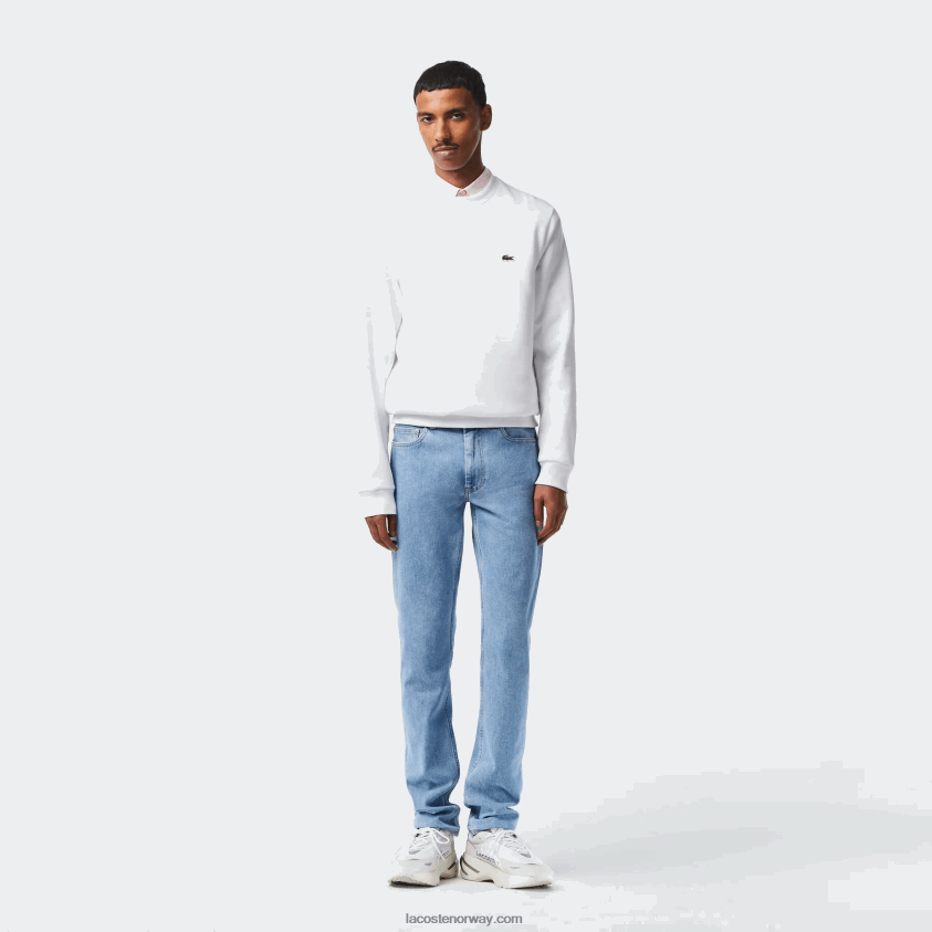 Lacoste slim fit denimbukser i stretchbomull 4J4X0T418 blå mku menn