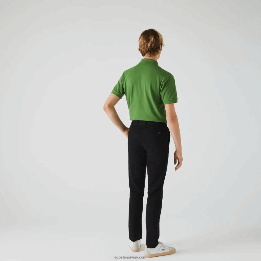 Lacoste slim fit stretch gabardinbukser 4J4X0T548 svart 031 menn