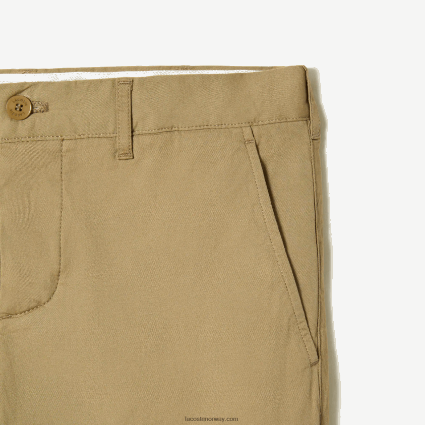 Lacoste chinos i bomull med slim passform 4J4X0T499 beige cb8 menn