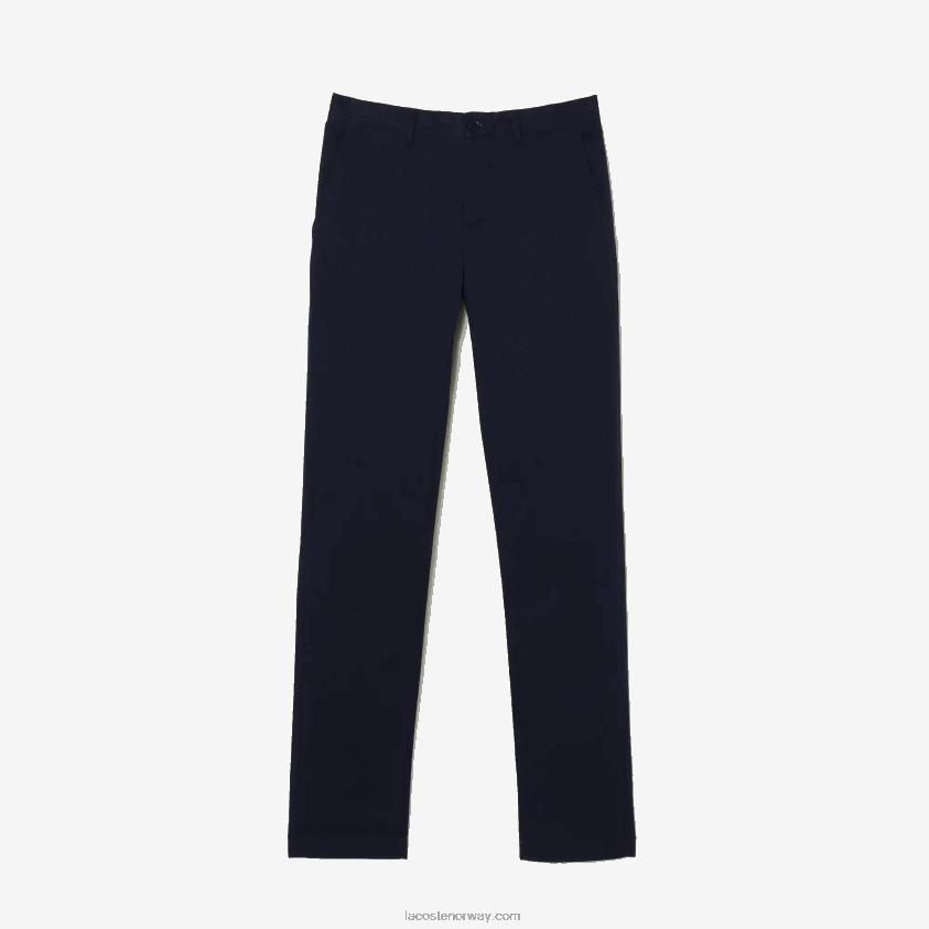 Lacoste chinos i bomull med slim passform 4J4X0T500 marineblå 166 menn