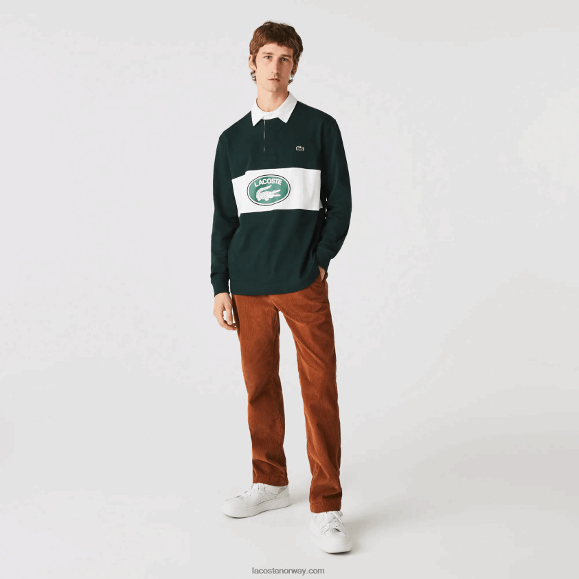 Lacoste chinos i cordfløyel med rett passform 4J4X0T1583 brun 3pb menn
