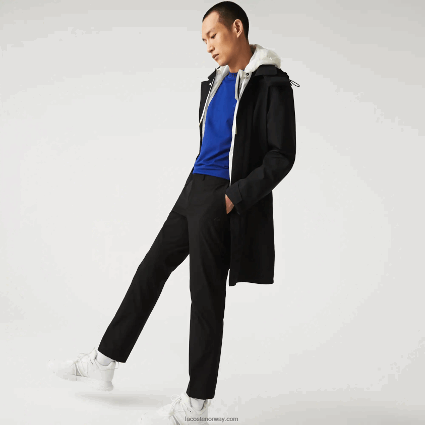 Lacoste slim fit lett vannavstøtende chinos 4J4X0T1588 svart 031 menn