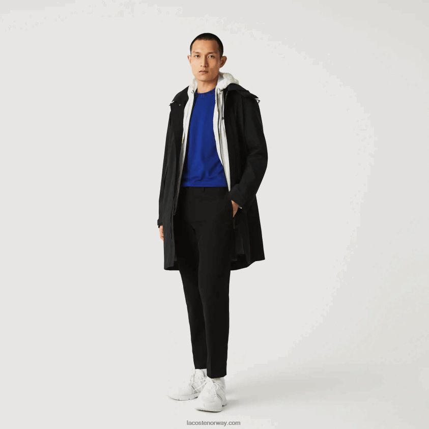 Lacoste slim fit lett vannavstøtende chinos 4J4X0T1588 svart 031 menn