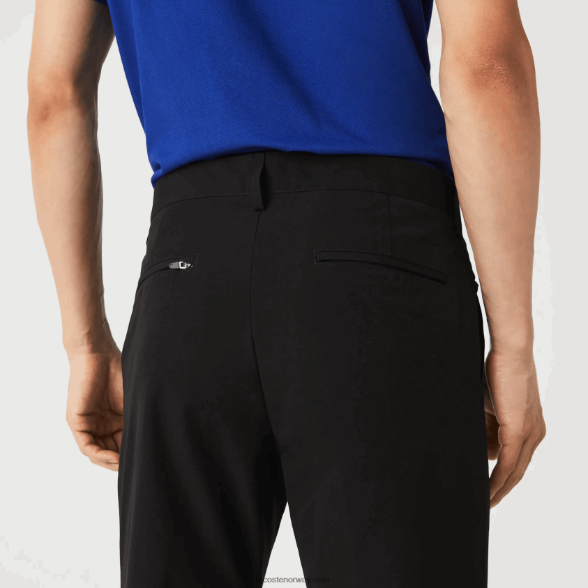 Lacoste slim fit lett vannavstøtende chinos 4J4X0T1588 svart 031 menn