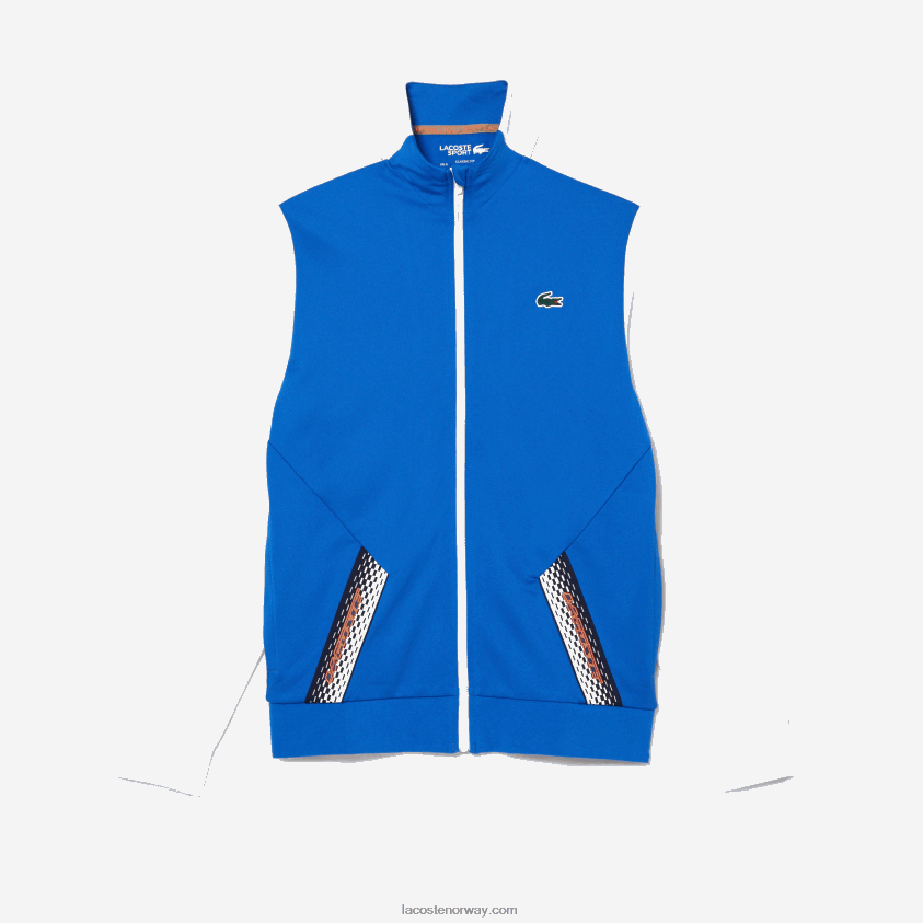 Lacoste Ripstop-genser med tennisglidelås 4J4X0T339 blå hvit blå ag1 menn