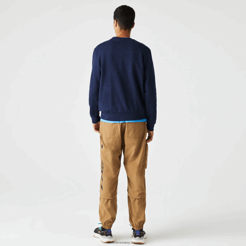 Lacoste fleecegenser med fleece i klassisk passform 4J4X0T965 marineblå 7cg menn
