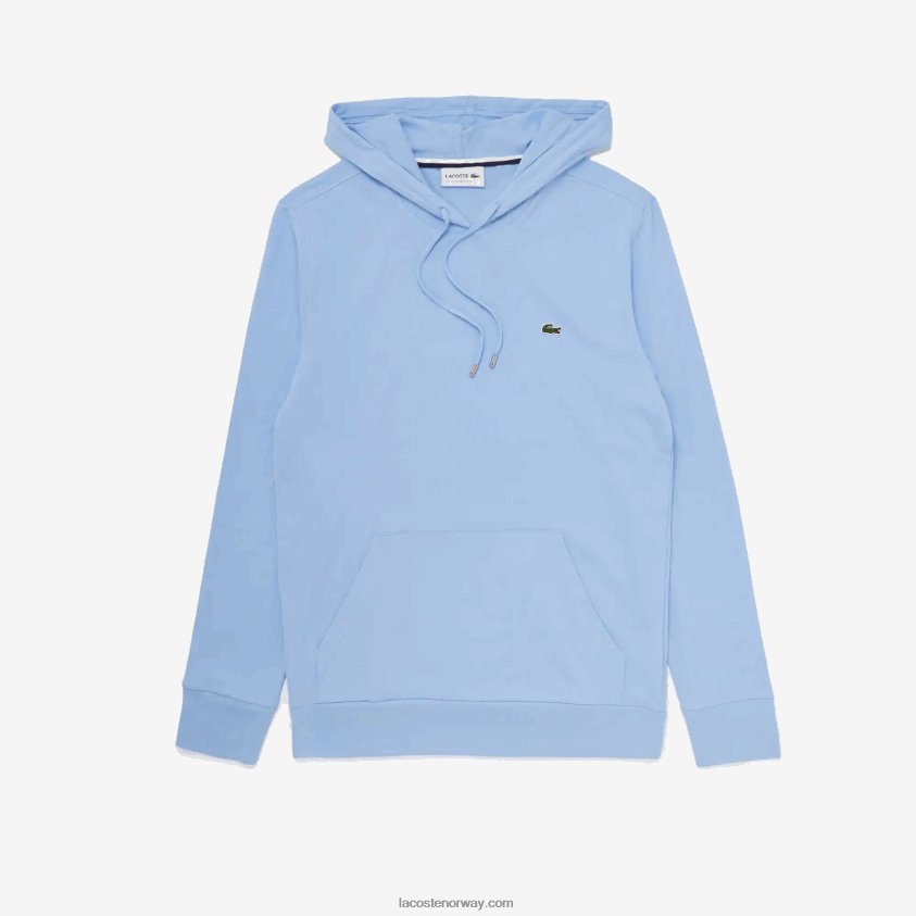 Lacoste genser i bomullsjersey med hette 4J4X0T621 blå hbp menn