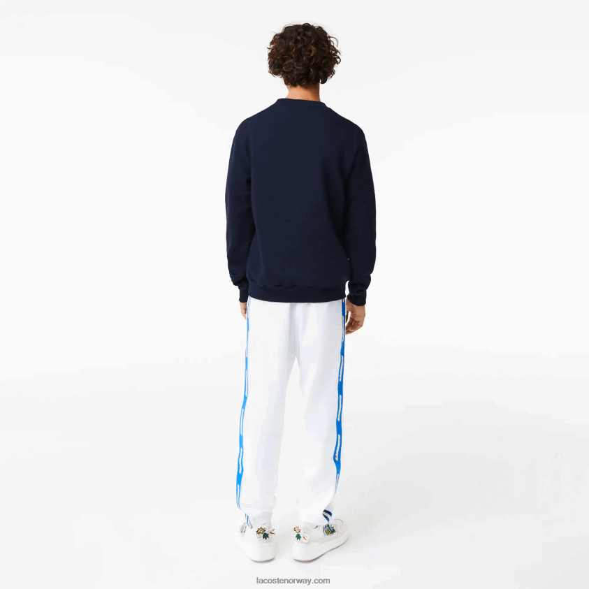 Lacoste genser i økologisk bomull 4J4X0T988 marineblå 166 menn